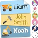 Personalized Name Labels for Kids (70 Labels) - Durable & Waterproof Custom Name Stickers for Clothing Tags, School Supplies, Camp & Daycare - Heavy Duty (1.2”x0.5”)