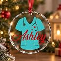 Personalized Nurse Uniform Crystal Ornament - Nursing Medical Graduation, Nurse Appreciation, Health Care Worker Gifts