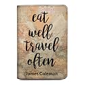 Personalized Passport Holder - Custom Vegan Leather RFID Passport Cover