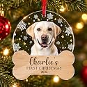 Personalized Pet's Photo First Christmas Acrylic 2D Ornament - 2026 Custom Dog 1st, Puppy Annual Xmas Gifts, Cat Dog Lovers Keepsake Tree, Fur Baby and Bone Family Friends, Fur Mom Dad, New Pet Owner
