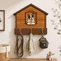 Personalized Pet Key Holder for Wall Mount, Wooden Keychain Holder Entryway