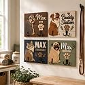 Personalized Pet Leash Holder Wooden Sign, Housewarming Gift for Dog Lovers