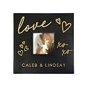 Personalized Photo Album For Couples, Engraved Love XOXO Leatherette Picture Album, Holds 200 4" x 6" Photos