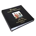 Personalized Photo Album, Custom Engraved Picture Album, Holds 200 4" x 6" Photos, Leatherette and Laser Engraved Scrapbook, Tropical Family Vacation with Palm Trees, Black