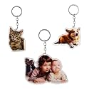Personalized Photo Dog Cat Acrylic Keychain Custom Backpack Keyring Gift