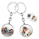 Personalized Picture Keychain - Customized Engraved Keychains with Photo Text, Personalized Gifts for Men Women Lovers