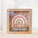 Personalized Piggy Bank, 6.7"x6.7" Wooden Money Banks for Kids, Custom Gifts for Boys and Girls, Personalized Piggy Bank for Girls
