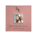 Personalized Religious Cross Photo Album Small Leatherette 4x6 Holds 100 Photos Faith Gift