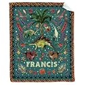 Personalized Dinosaurs Blanket Gift for Boy Girl,Custom Dinosaur Blanket