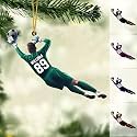 Personalized Soccer Ornament, Girl, Boy Soccer Christmas Ornament with Name & Number, Unique Sports Keepsake Gift for Boys, Kids & Teens, Holiday Tree Decoration, Christmas Tree, 2D Flat Shape /1