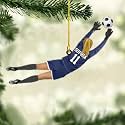 Personalized Soccer Ornament, Girl, Boy Soccer Christmas Ornament with Name & Number, Unique Sports Keepsake Gift for Boys, Kids & Teens, Holiday Tree Decoration, Christmas Tree, 2D Flat Shape /10