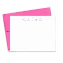 Personalized Stationery for Women, Modern Stationary for Women, FLAT OR FOLDED Note Cards with Envelopes, Your Choice of Colors and Quantity