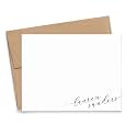 Personalized Stationery for Women, Personalized Script FLAT OR FOLDED Note Cards with Envelopes Set, Personalized Stationary for Women, Your Choice of Colors and Quantity