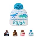 Personalized Toddler Beanies Hats Custom Kids Dinosaur Beanie for Boys Girls 6-24 Months 2-4T Customized Toddler Gifts