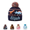 Personalized Toddler Beanies Hats Custom Kids Dinosaur Beanie for Boys Girls 6-24 Months 2-4T Customized Toddler Gifts