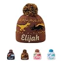 Personalized Toddler Beanies Hats Custom Kids Dinosaur Beanie for Boys Girls 6-24 Months 2-4T Customized Toddler Gifts