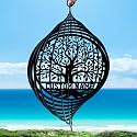 Personalized Tree of Life Metal Wind Spinners, Custom Name Garden Wind Spinners, Hanging Outdoor Decor, Yard Art, Hanging Wind Spinner for Indoor Lawn Patio Porch, Housewarming Gift Color09