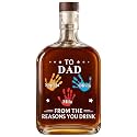 Personalized Whiskey Bottle To Dad From The Reasons You Drink Whiskey Bottle Empty Bourbon Liquor Decanters For Husband Men Cave Home Bar Christmas Father's Day Birthday