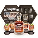 Personalized Whiskey Decanter Set for Men,Custom Bourbon Decanter Gift Set with Wooden Box,This Awesome Daddy Belongs To Liquor Decanters,Fathers Day Birthday Retirement Gifts