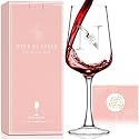 Personalized Gifts for Women Mom Friend Wife Her, Initial Wine Glasses Custom Gift, Happy Birthday Gifts for Women Mom Wife Best Friend Sister, 15.5Oz (N)