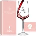 Personalized Gifts for Women Mom Friend Wife Her, Initial Wine Glasses Custom Gift, Happy Birthday Gifts for Women Mom Wife Best Friend Sister, 15.5Oz (A)