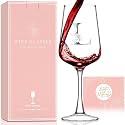 Personalized Gifts for Women Mom Friend Wife Her, Initial Wine Glasses Custom Gift, Happy Birthday Gifts for Women Mom Wife Best Friend Sister, 15.5Oz (L)