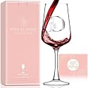 Personalized Gifts for Women Mom Friend Wife Her, Initial Wine Glasses Custom Gift, Happy Birthday Gifts for Women Mom Wife Best Friend Sister, 15.5Oz (D)