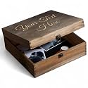 Personalized Wooden Keepsake Box, Custom Engraved Memory Box with Lid