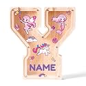 Personalized Wooden Letter Piggy Bank for Kids | Custom Name Alphabet Coin Bank A–Z | Money Saving Box for Boys and Girls | Birthday Gift for Children (Y)