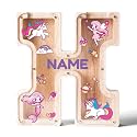 Personalized Wooden Letter Piggy Bank for Kids | Custom Name Alphabet Coin Bank A–Z | Money Saving Box for Boys and Girls | Birthday Gift for Children (H)