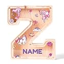Personalized Wooden Letter Piggy Bank for Kids | Custom Name Alphabet Coin Bank A–Z | Money Saving Box for Boys and Girls | Birthday Gift for Children (Z)