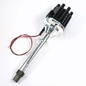 PerTronix D100800 Flame-Thrower Plug and Play Non Vacuum Advance Black Cap Billet Electronic Distributor with Ignitor II Technology for Chevrolet Small Block/Big Block