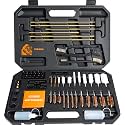 PERWIN Universal Gun Cleaning Kit for All Caliber Pistol Rifle Handgun Shotgun Hunting Cleaning Kit with Brass Rods and Tough Carrying Case, Gun Accessories Gifts for Men