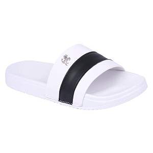 PERY-PAO Mens Stylish Sliders Black Grey Sky