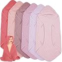 Peryiter 6 Pcs Muslin Hooded Baby Towels,Purple Series