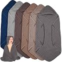 Peryiter 6 Pcs Muslin Hooded Baby Towels,Gray Series