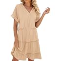 PerZeal Women39s Casual V Neck Short Sleeve