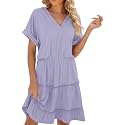 PerZeal Women39s Casual V Neck Short Sleeve