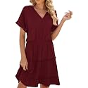 PerZeal Women39s Casual V Neck Short Sleeve