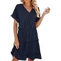 PerZeal Women39s Casual V Neck Short Sleeve