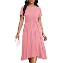 PerZeal Women39s Summer Dress Casual Ruffle Sleeve