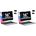 Peslv Magnetic Privacy Screen for MacBook Pro 16 Inch (2021-2026, M1, M2, M3, M4, M5), 16inch Removable Matte Anti Blue Light Glare Private Filter Protector for Mac Pro 16.2" Laptop (Pack of 2)