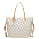 PESOMA Faux Leather Women Handbags Shoulder Hobo Bag Purse With Long Strap(Fits up to 12.9" Tablet/15.6") Purse (Square Pink) (Cream-AA)