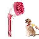 Pet Bath Brush with Shampoo Dispenser, 2026 New Dog Bath Brush Soft Silicone Bristle for Bathing Pets Grooming Massage Brush (Green) (Pink-A)
