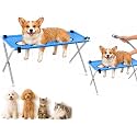 Pet Bathing Hammock for Dogs Cats, 8-Hole Grooming Harness with Stand for Bathing and Grooming, Nail Trimming and Ear Cleaning（Blue）