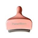 Pet Deshedding Tool with Curve Blade, Cat Grooming Brush, Tight V-shaped Teeth Shedding Comb for Cats and Dogs (Pink, Small)