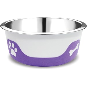 dog bowls thermocool insulated stainless steel non slip no spill insulated dog bowl keeps food warm amp water cold for dogs and cats light purple 8oz 240 mlextra small