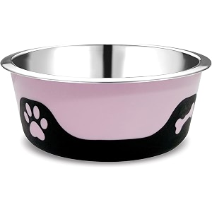 dog bowls thermocool insulated stainless steel non slip no spill insulated dog bowl keeps food warm amp water cold for dogs and cats pink 16oz 425 ml small