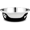 Dog Bowls Thermocool Insulated Stainless Steel, Non Slip, No Spill Insulated Dog Bowl, Keeps Food Warm &amp; Water Cold for Dogs and Cats, Black 32oz 890ML, Medium