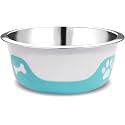 Dog Bowls Thermocool Insulated Stainless Steel, Non Slip, No Spill Insulated Dog Bowl, Keeps Food Warm &amp; Water Cold for Dogs and Cats, Light Blue 16oz 425 ML, Small